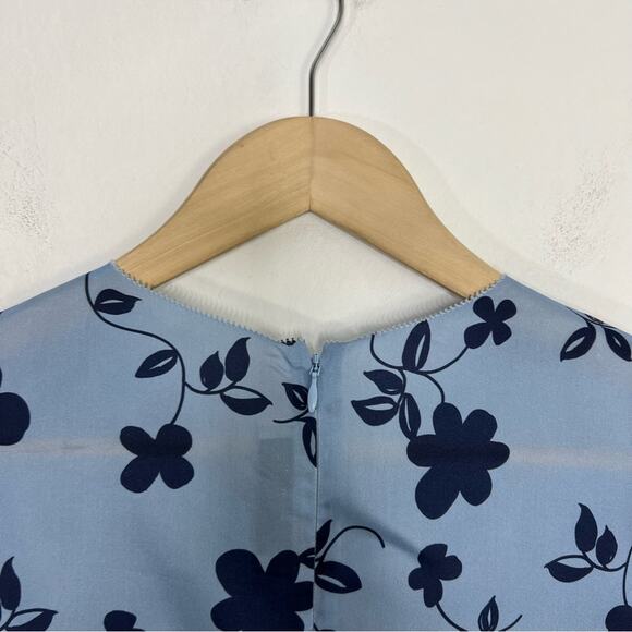 Elle Sasson Holly Colorblock Botanical Floral Silk Cap-Sleeve Dress Size Size 4 - Picture 11 of 16